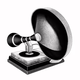 an old style record player with the speaker open