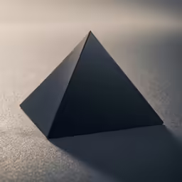 an image of a black pyramid with its shadow
