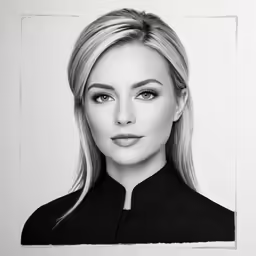 a woman is standing by itself in the white paper