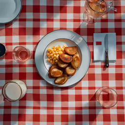 food sits on the table at a restaurant