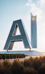 a building with the letter a on top