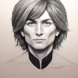 the man with long hair has an uniform on