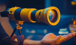 someone using a telephote lens to get pictures