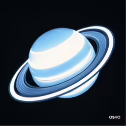 two white and gray rings in a black space