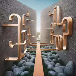 a surreal design is being displayed on the outside wall
