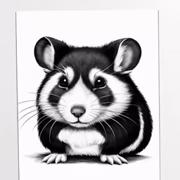 the print depicts a mouse, which looks like a rat