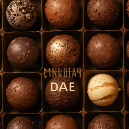 the packaging of many kinds of chocolates