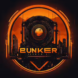 an orange sunset over a futuristic city,the poster is of a futuristic city with orange light