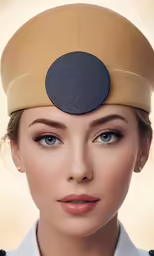 a close up of a person wearing a hat