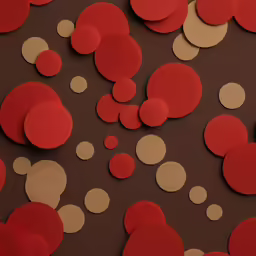red and brown confetti shaped on the dark background