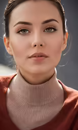 the image is taken from above with her eyes closed