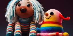 two stuffed animals and one has an ugly face