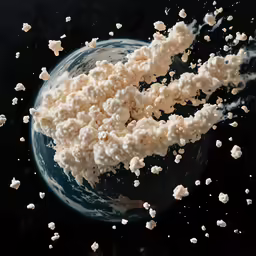 the image is made up of rice in a bowl