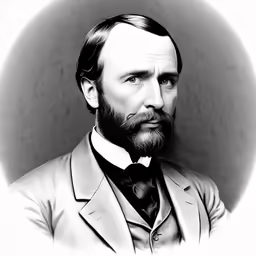 this portrait is black and white, showing a very handsome man in a suit
