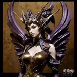 there is a woman in cosplay with large wings