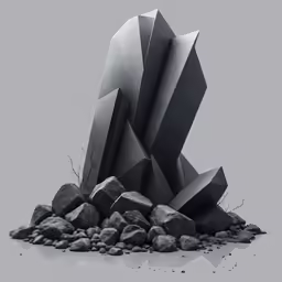 an abstract stone pile with the words in english on it