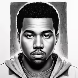 a drawing of a young man with the hair in side swept