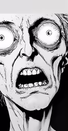 a drawing of a man with two eyes