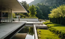a person standing by a body of water