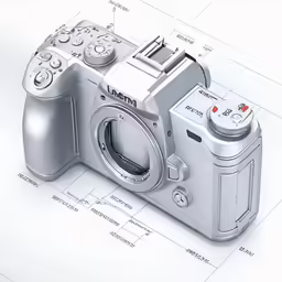 the back of a silver digital camera with the top showing