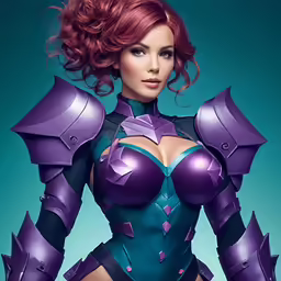 the female fighter in purple uniform