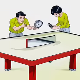 an image of a woman showing her man something on the clock
