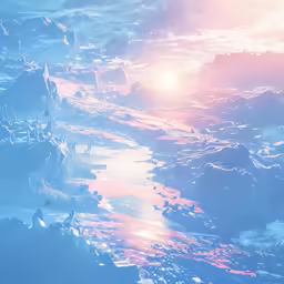 this photo looks like the sun coming through the clouds and water