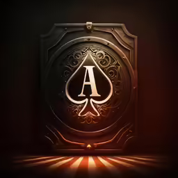 the ace logo is shown on a black background