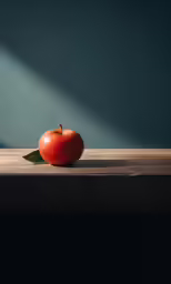 an apple sitting on top of a table