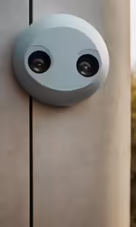 a round object mounted on the side of a wall