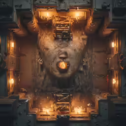 the computer generated image is being viewed from above