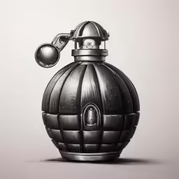 a drawing of an object with a lot of grey paint