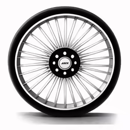 wheel from the back side, showing spokes and spoked tires
