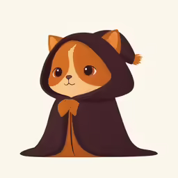 an orange and white cat in a black blanket