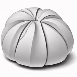 a round white piece that is on top of a table