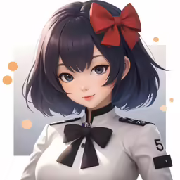 the animation girl with long hair wearing a sailor outfit