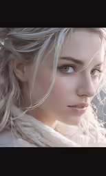 an artistic portrait of a woman with blonde hair