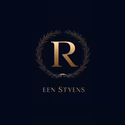a gold letter that reads gen styrnes with a wreath