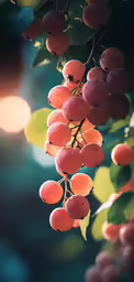 this is a picture of an unripe plum tree