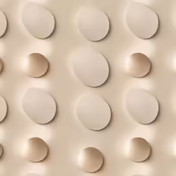 circles with an unusual surface in the shape of a wall