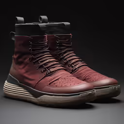 the nike air yeiry is in maroon leather