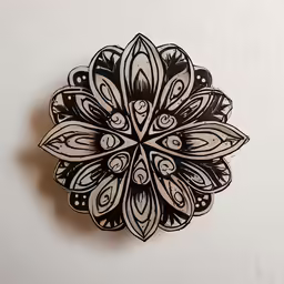this is a circular design on a white wall