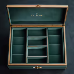 an open box containing a small jewelry box