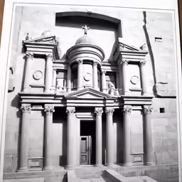 there is an old photo of a church