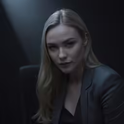 a woman looking off in the dark holding a cell phone