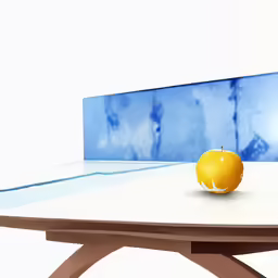 an apple that is on top of a table