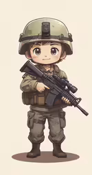 a boy with a gun wearing a helmet
