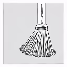 a cleaning brush is laying on the floor