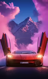 a car driving with its doors open on the road