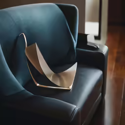 a chair has an unusual design on it